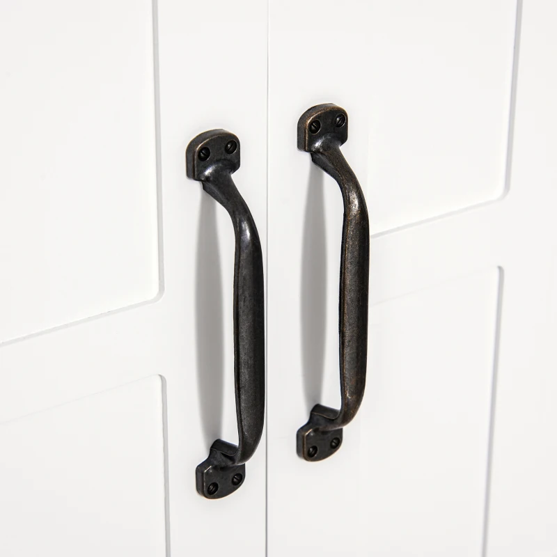 HOMCOM Wall Mount Bathroom Cabinet, Storage Organizer Kitchen Cupboard with 2 Doors and Adjustable Shelf White