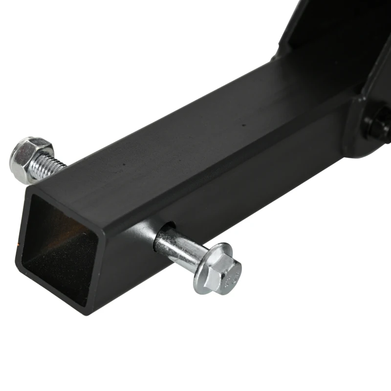 HOMCOM Heavy-Duty Folding Car Bike Rack for 2 Bikes, Bicycle Storage, Road, Fat Tire, & Mountain Rear Bike Accessories for SUV, Sedan, Hatchback, Minivan, Truck, Metal, 175 lb. Weight Capacity