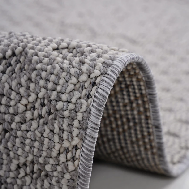 5x7 Stain Resistant Medallion Area Rug with Medium Pile, Easy Maintenance, Kid and Pet-Friendly Carpet, 90" L x 63" W x 0.3" H, White