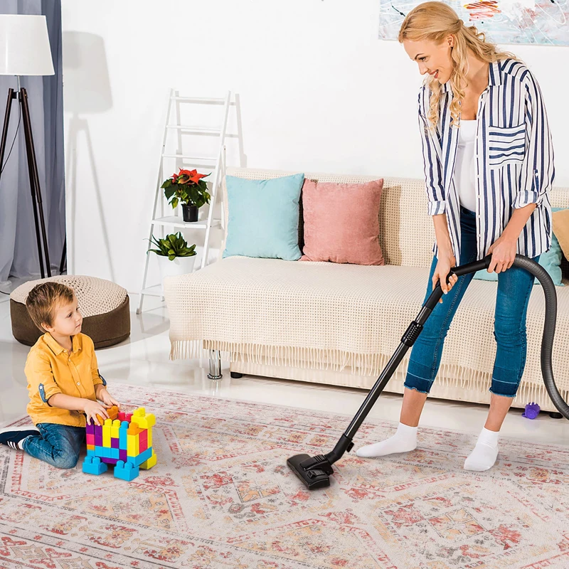 2x10 Non-Slip Machine Washable Area Rug with Low-Pile, Non-Shedding Kid and Pet Friendly Carpet, 30" L x 120" W x 0.15" H, Beige