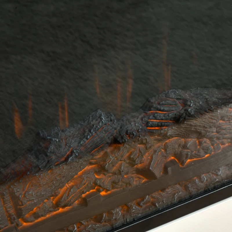 HOMCOM 32" W x 30" H Electric Fireplace Mantel TV Stand, Media Console Center Cabinet with Remote Control, 1400W, White