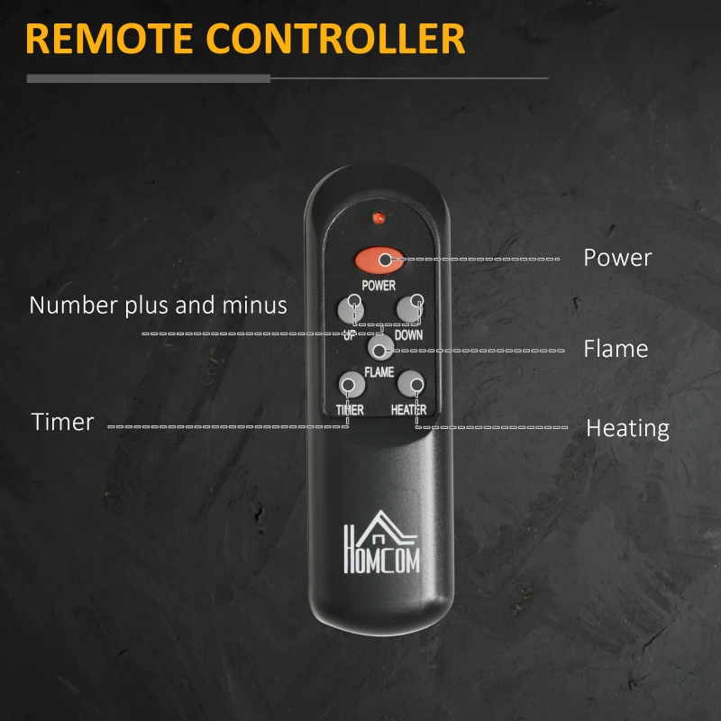 HOMCOM 31" Electric Fireplace with Dimmable Flame Effect and Mantel, Freestanding Heater Corner Firebox with Log Hearth and Remote Control, 1400W, White