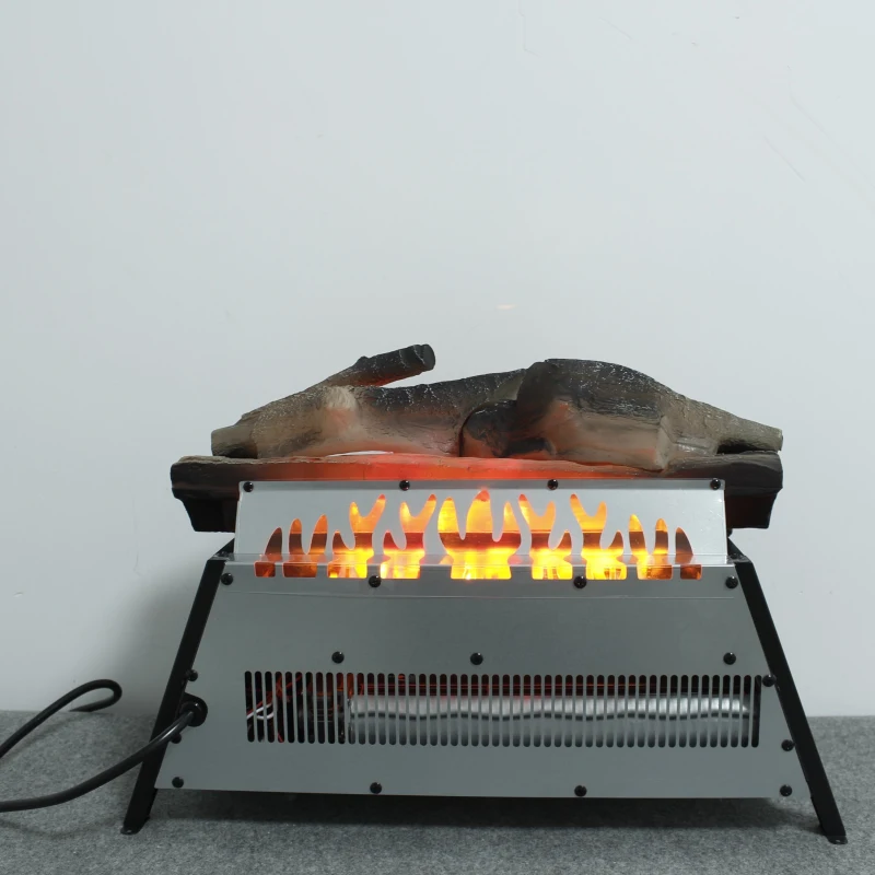 23" Remote Control 3D Electric Fireplace Insert with Infrared Heater, Adjustable Flame Brightness, and Timer Function, Antique Black