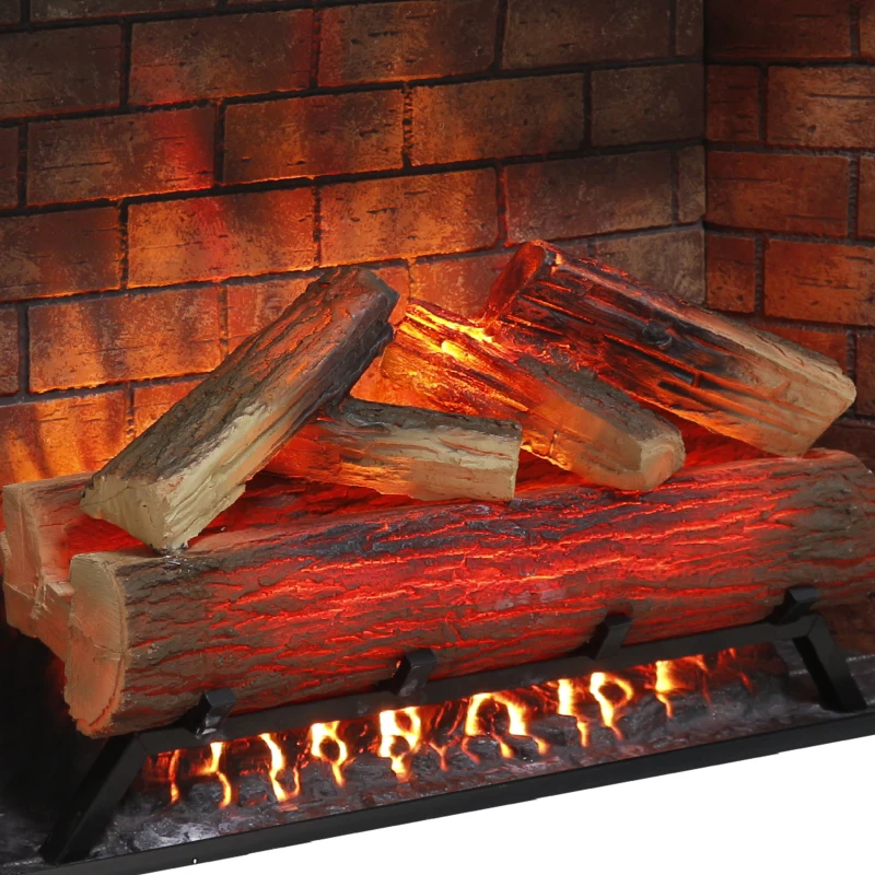 33" Realistic Flame Infrared Electric Fireplace Insert with Touch Panel Heater and Trim Kit, Adjustable Brightness, 1500W Heat, Antique Black