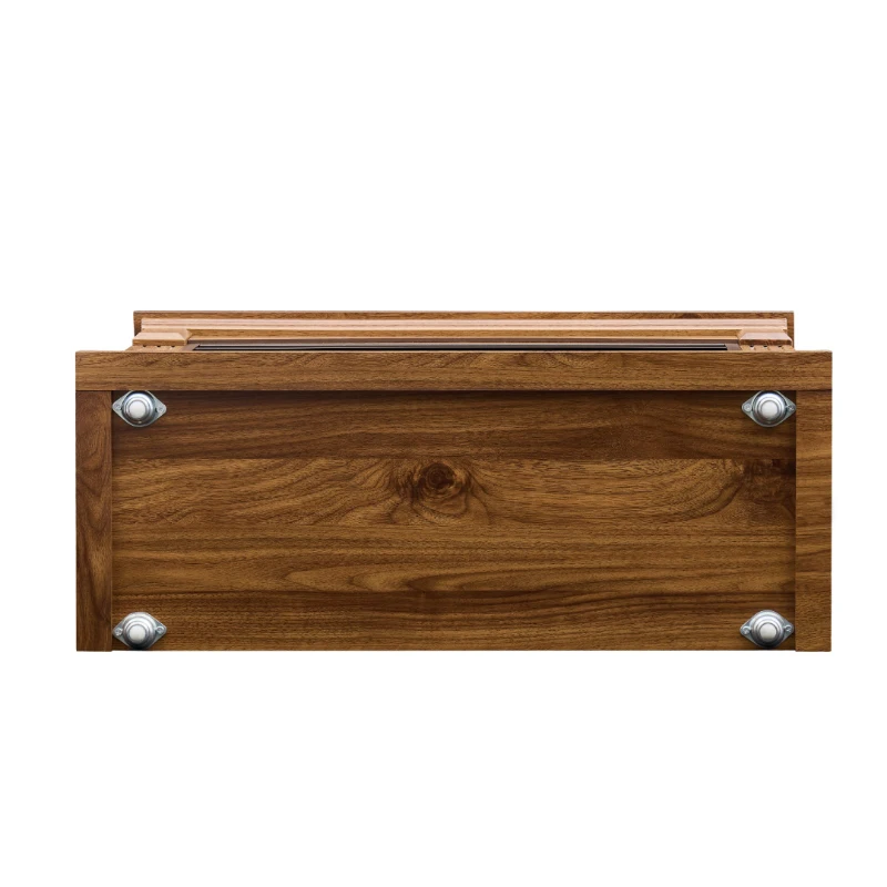 28" Remote Control TV Media Entertainment Center with Electric Fireplace, Realistic Flame Effect, Easy Mobility, 28" L x 11" W x 24" H, Dark Oak