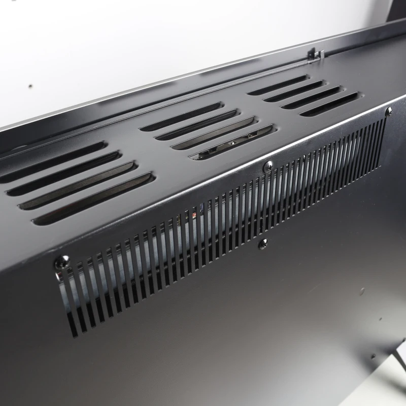 60" Recessed/Wall Mounted Electric Fireplace with 3D Realistic Flame Effect, and Remote Control, 1400W Heat, 5000 BTU, Antique Black