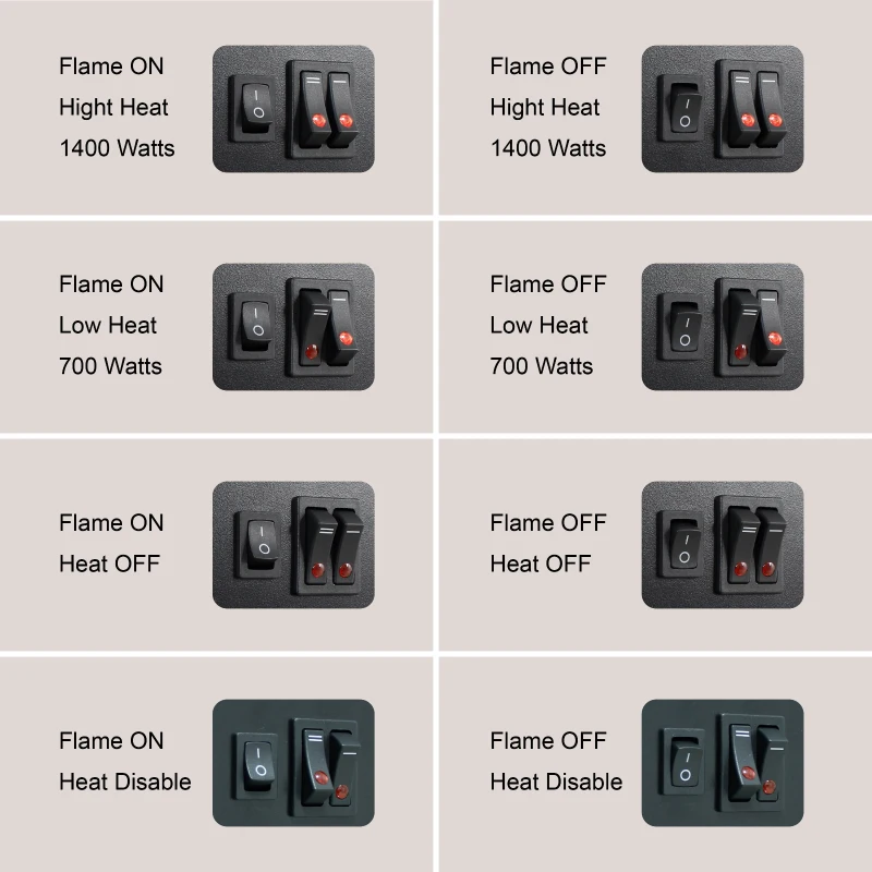 15" Freestanding Electric Fireplace Stove Heater with 3D Flame Effect, and Two-Speed Temperature Control, CSA/UL Certified, Antique Black