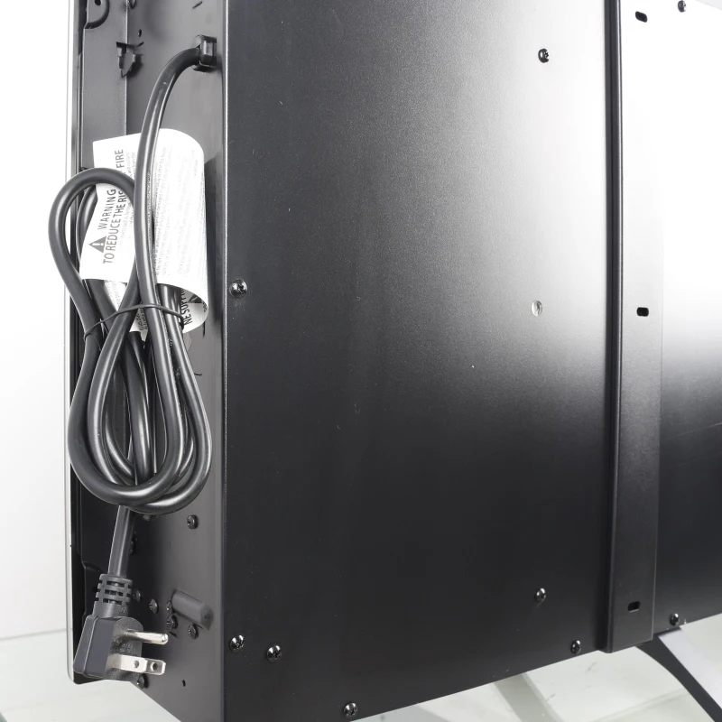 60" Recessed/Wall Mounted Electric Fireplace with 3D Realistic Flame Effect, and Remote Control, 1400W Heat, 5000 BTU, Antique Black