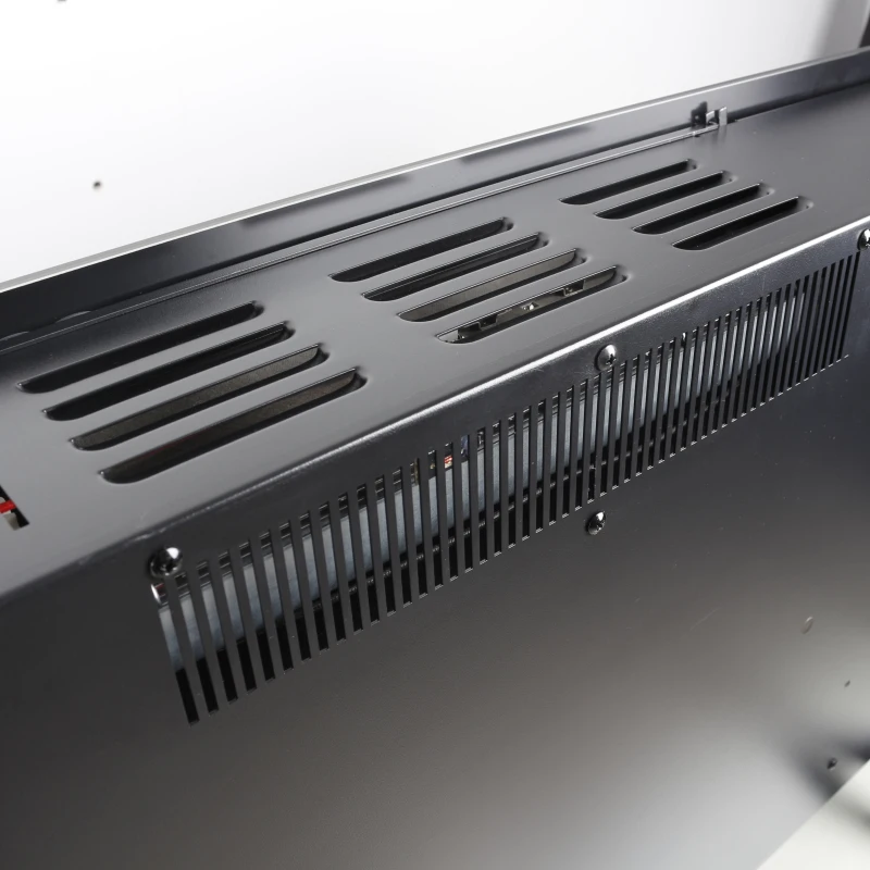 50" Recessed/Wall Mounted Electric Fireplace with 3D Realistic Flame Effect, and Remote Control, 1400W Heat, 5000 BTU, Antique Black