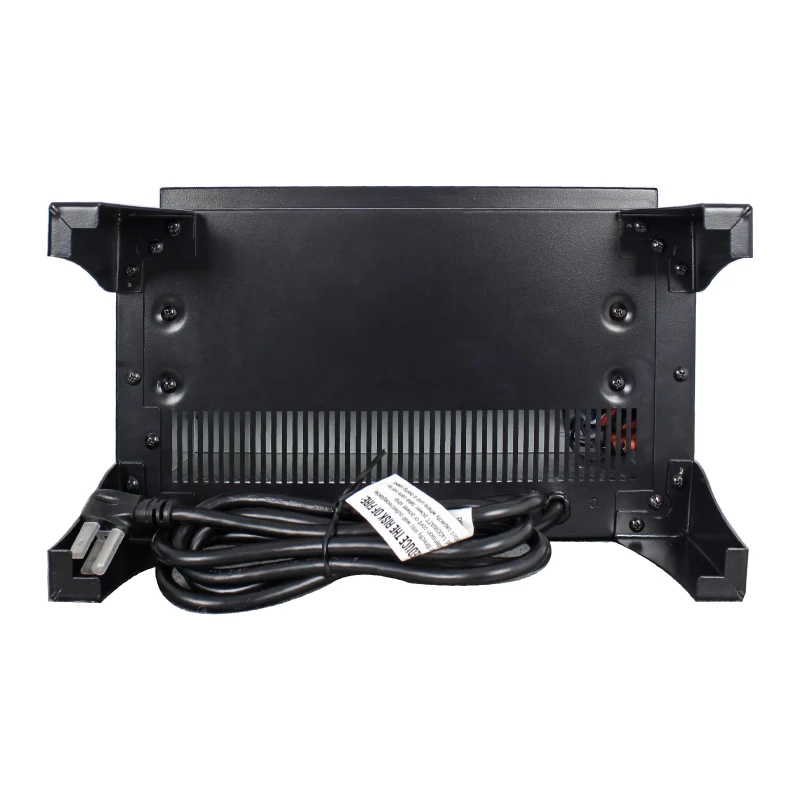 15" Freestanding Electric Fireplace Stove Heater with 3D Flame Effect, and Two-Speed Temperature Control, CSA/UL Certified, Antique Black