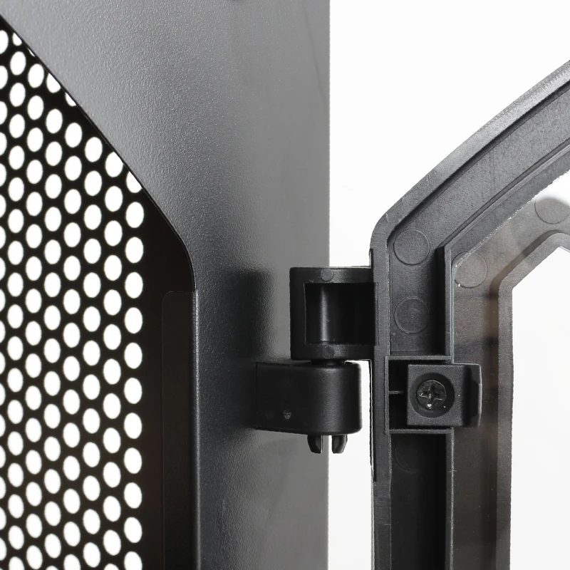 24" Free-Standing Design Electric Infrared Quartz Fireplace Stove with 11 Temperature Settings, 3D Flames, and Remote Control, Antique Black