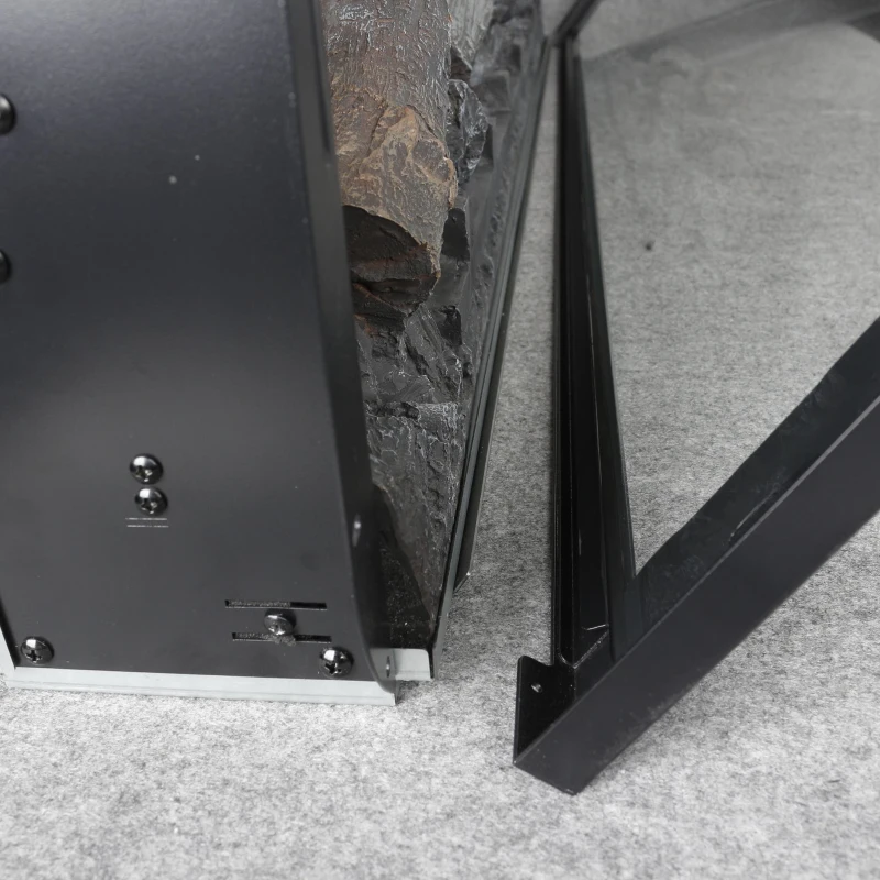 44" CSA/UL Certified Remote Wall/Recessed Electric Fireplace with Imitation Flame, and LED Light Heater, 1400W Heat, 5000 BTU, Antique Black