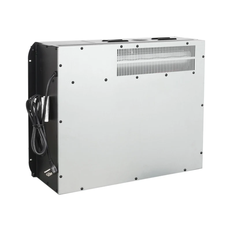 23" Infrared Quartz Heater Fireplace Insert with Realistic Flame, Adjustable Brightness, CSA/UL Certified, Antique Black