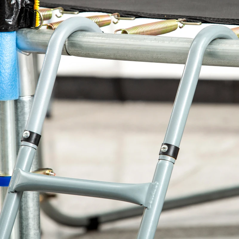 HOMCOM Steel Trampoline Ladder, Fit 12ft & 14ft Trampoline, 3-Step Trampoline Ladder, Trampoline Accessories, 330 lbs Capacity