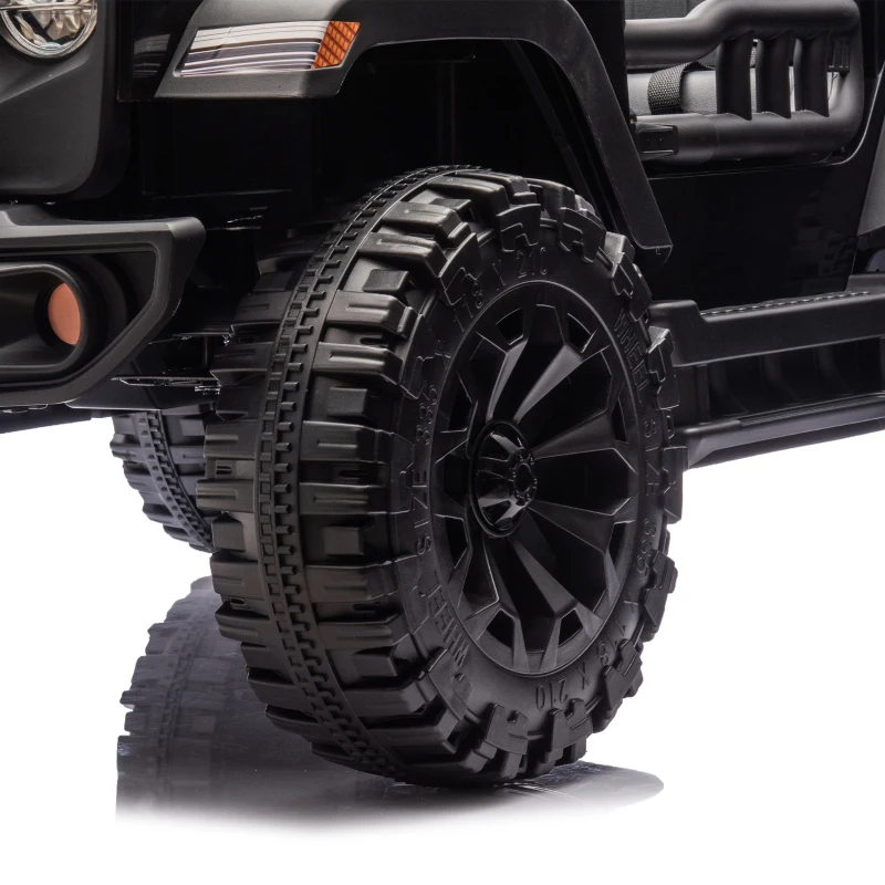 24V 2-Seater Kids Ride on Electric Car with Parent Control and Bluetooth, 400W Motor Ride on Toys with Searchlight for Ages 3+, Black