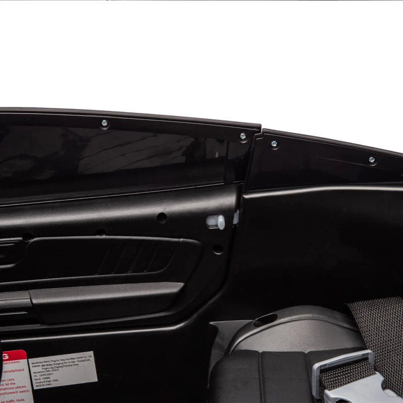 12V 3-Speed Ford Mustang Shelby GT500 Ride-On Car with Remote Control and Safe Belt, Ride on Toys with AUX/USB MP3 for Kids Age 3+, Black