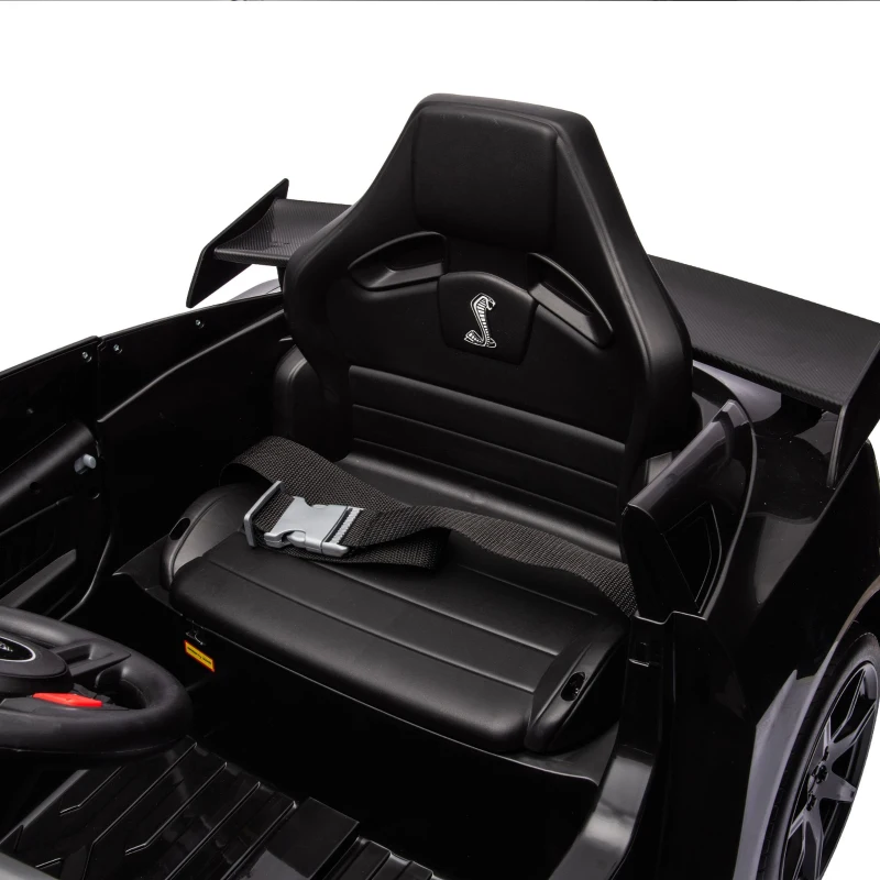 12V 3-Speed Ford Mustang Shelby GT500 Ride-On Car with Remote Control and Safe Belt, Ride on Toys with AUX/USB MP3 for Kids Age 3+, Black