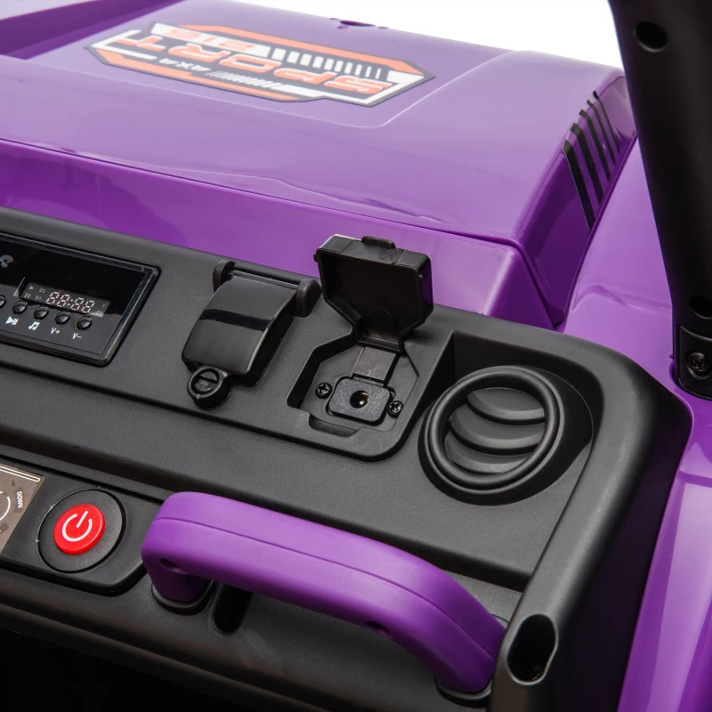 24V 2-Seater Kids Ride on UTV with Remote Control, Rear Wheel Suspension, Ride on Toys with LED Lights and Bluetooth for Ages 3-8, Purple