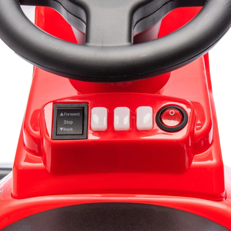 12V Kids Bumper Car with 360° Rotation, Sound Effects, LED Lights, Steering Wheel Music, Toy Car for Ages 3-5, 30" L x 21" W x 19" H, Red