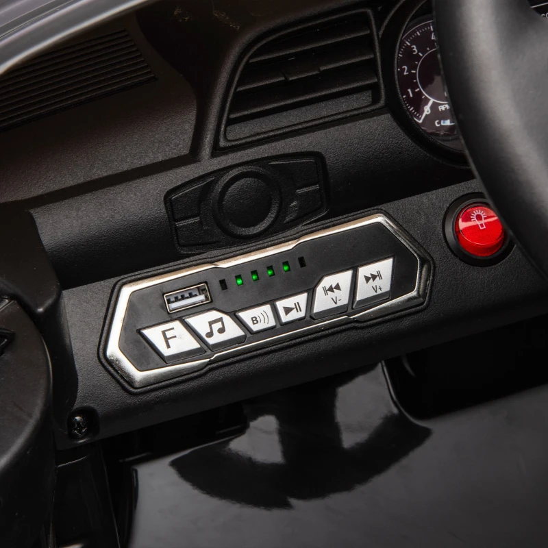 12V 3-Speed Ford Mustang Shelby GT500 Ride-On Car with Remote Control and Safe Belt, Ride on Toys with AUX/USB MP3 for Kids Age 3+, Black