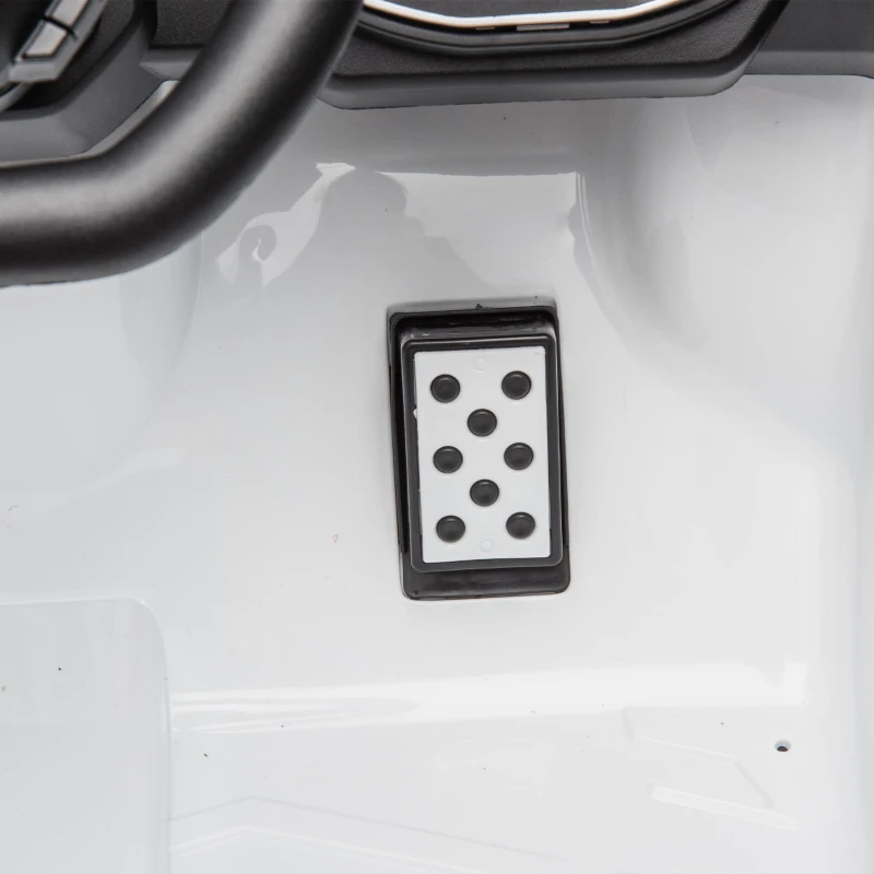 24V Lamborghini Huracan Sto Kids Drift Car with Remote Control, Dual-Drive Suspension, LED Lights, USB, Ages 3-8, 46" L x 27" W x 17" H, White