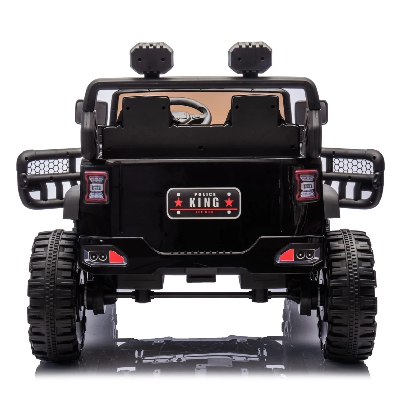 24V 2-Seater Kids Ride on Electric Car with Parent Control and Bluetooth, 400W Motor Ride on Toys with Searchlight for Ages 3+, Black