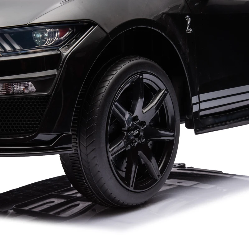 12V 3-Speed Ford Mustang Shelby GT500 Ride-On Car with Remote Control and Safe Belt, Ride on Toys with AUX/USB MP3 for Kids Age 3+, Black