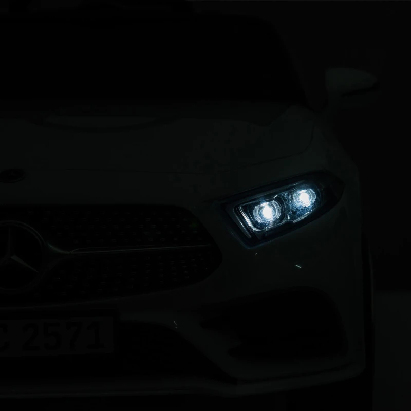 12V Licensed Mercedes-Benz CLS 350 Kids Ride On Car with Remote Control, 4-Wheel Suspension, USB/SD Ports, for Ages 37-95 Months, White