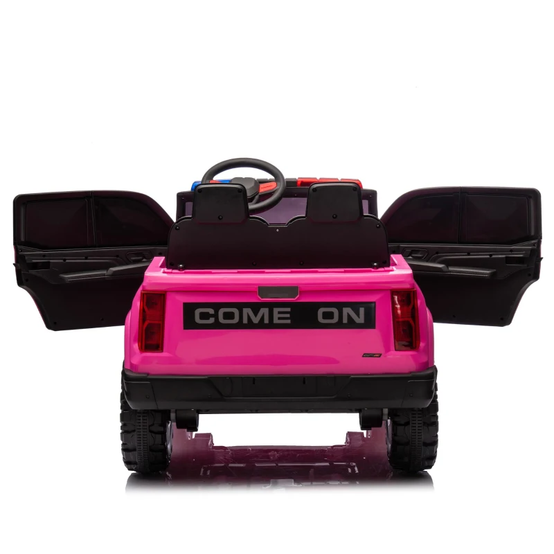 24V 2-Seater Kids Ride On Electric Pickup with Parent Control, Ride On Car with Safety Belts and Adjustable Speed, for Ages 3+, Rose Red