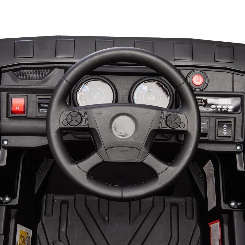 12V Kids Ride-On Dump Truck with Parent Control, Electric Dump Bed, Rear-Wheel Suspension, Bluetooth, Adjustable Speed, for Ages 3-5, Black