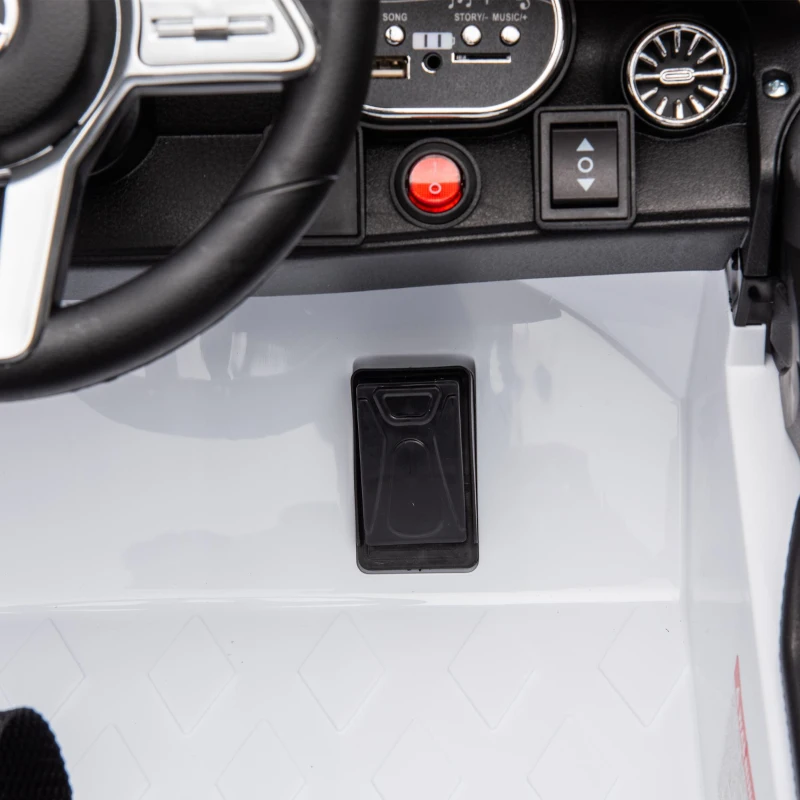 12V Licensed Mercedes-Benz CLS 350 Kids Ride On Car with Remote Control, 4-Wheel Suspension, USB/SD Ports, for Ages 37-95 Months, White