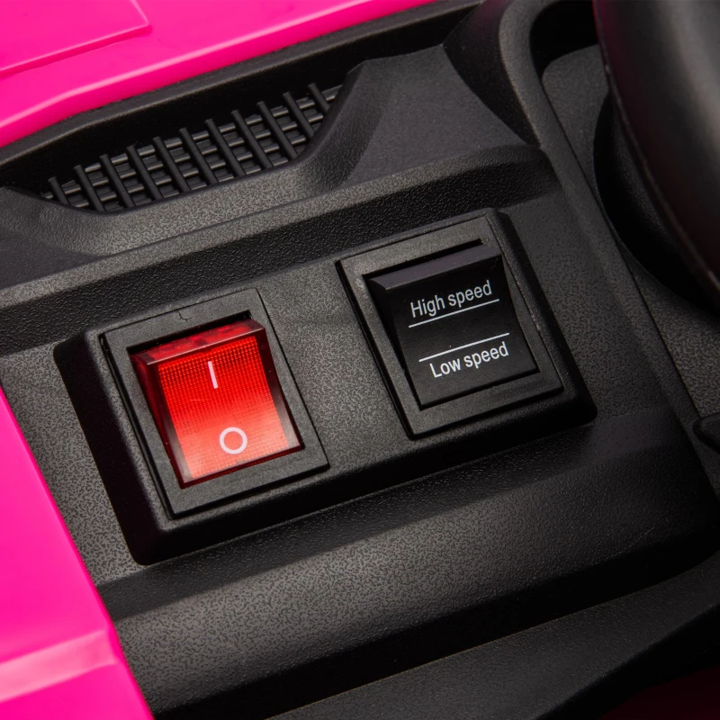 12V Kids Ride-On Dump Truck with Parent Control, Electric Dump Bed, Rear-Wheel Suspension, Bluetooth, Adjustable Speed, for Ages 3-5, Pink