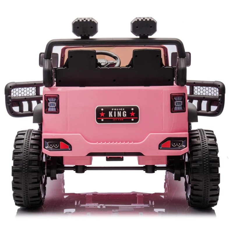 24V 2-Seater Kids Ride-On Car with Parent Control, 4-Wheel Suspension, USB, MP3, Bluetooth, Toy Car for Ages 3+, 47" L x 31.5" W x 32" H, Pink