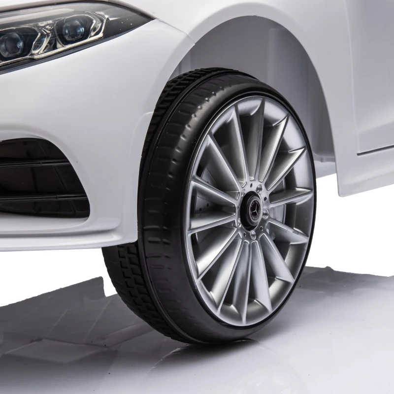 12V Licensed Mercedes-Benz CLS 350 Kids Ride On Car with Remote Control, 4-Wheel Suspension, USB/SD Ports, for Ages 37-95 Months, White