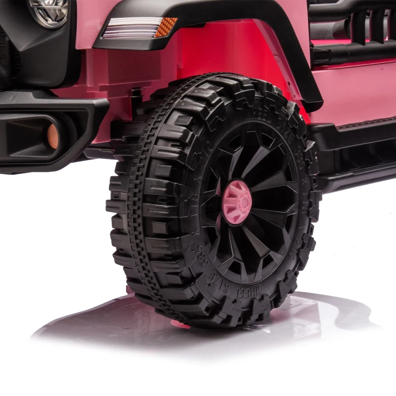 24V 2-Seater Kids Ride-On Car with Parent Control, 4-Wheel Suspension, USB, MP3, Bluetooth, Toy Car for Ages 3+, 47" L x 31.5" W x 32" H, Pink