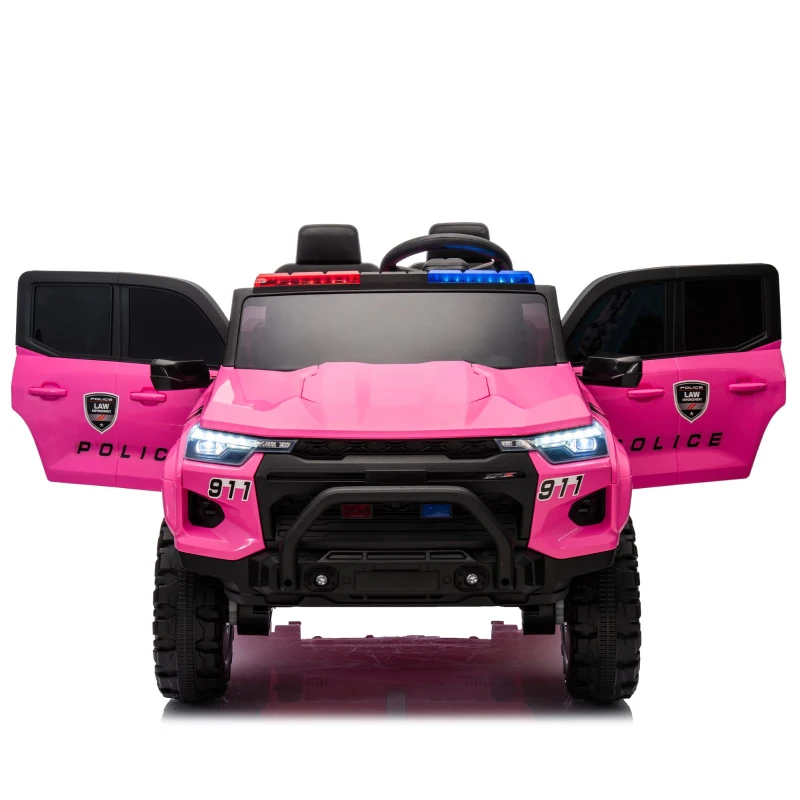 24V 2-Seater Kids Ride On Electric Pickup with Parent Control, Ride On Car with Safety Belts and Adjustable Speed, for Ages 3+, Rose Red