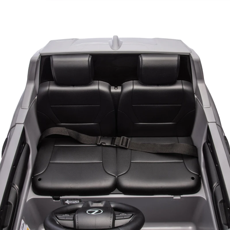 24V 2-Seater Licensed LEXUS LX600 Kids Ride-On Car with Parent Control, 4-Wheel Suspension, Bluetooth, MP3, Adjustable Speeds, Ages 3-7, Gray