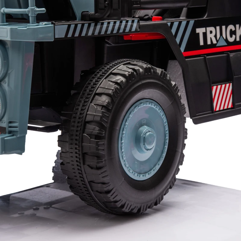 12V Kids Ride-On Dump Truck with Parent Control, Electric Dump Bed, Rear-Wheel Suspension, Bluetooth, Adjustable Speed, for Ages 3-5, Blue