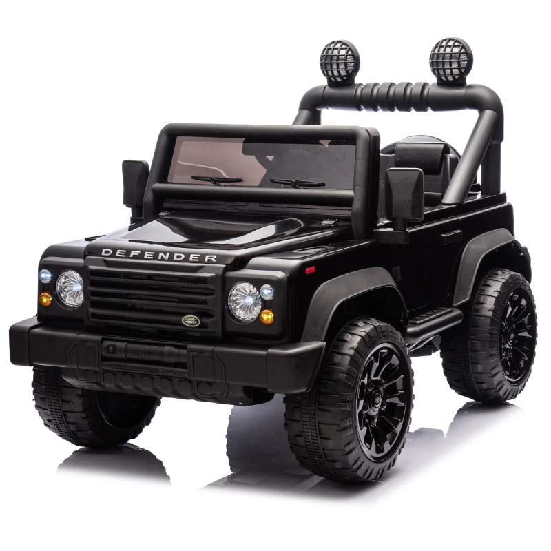24V Licensed 2015 Land Rover Defender 90 Kids Ride-On Car with Parent Control, Ride on Toys with Adjustable Speeds for Ages 3-7, Black