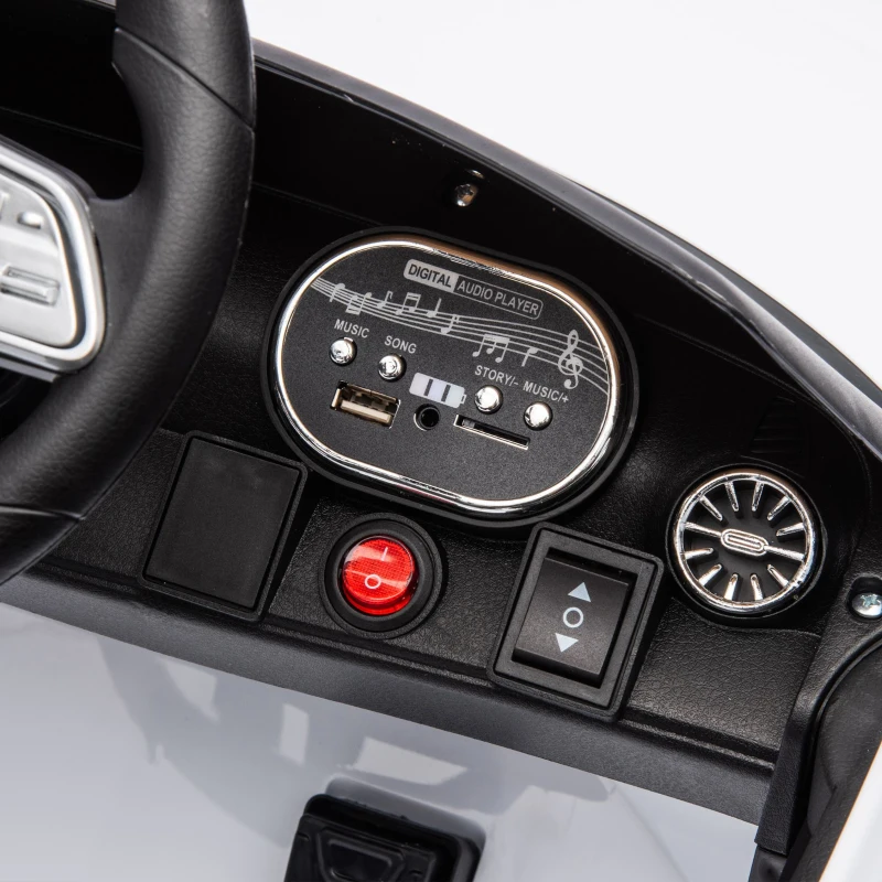 12V Licensed Mercedes-Benz CLS 350 Kids Ride On Car with Remote Control, 4-Wheel Suspension, USB/SD Ports, for Ages 37-95 Months, White