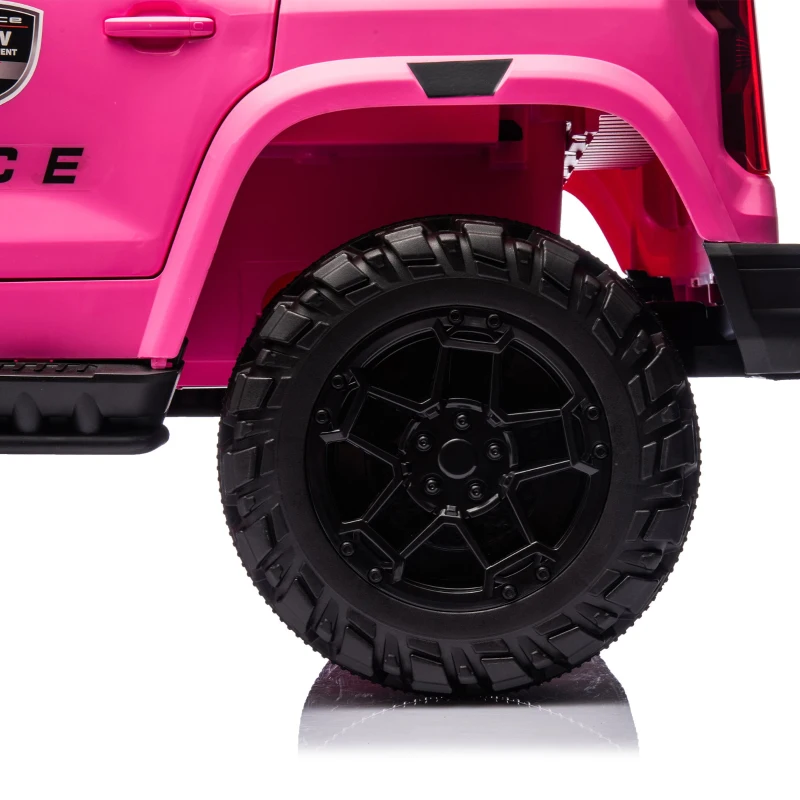 24V 2-Seater Kids Ride On Electric Pickup with Parent Control, Ride On Car with Safety Belts and Adjustable Speed, for Ages 3+, Rose Red