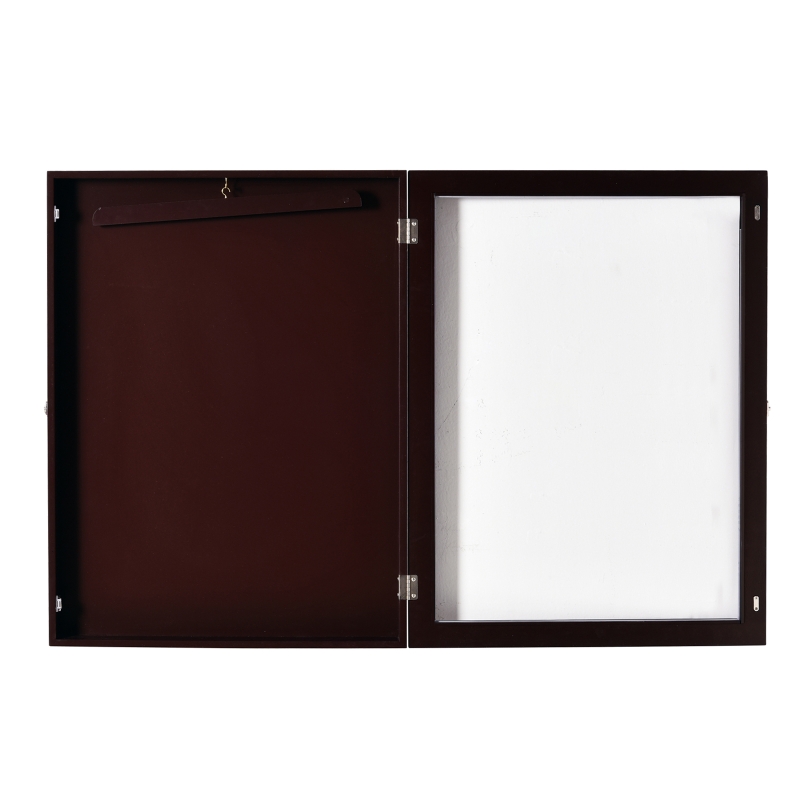 HOMCOM Jersey Display Frame Case, Acrylic Sports Shirt Shadow Box for Basketball Football Baseball, 24" x 32", Brown