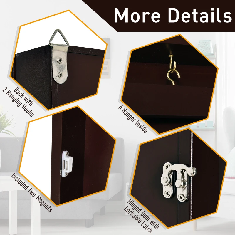 HOMCOM Jersey Display Frame Case, Acrylic Sports Shirt Shadow Box for Basketball Football Baseball, 24" x 32", Brown