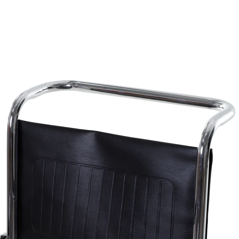 HOMCOM Shower Rolling Chair Personal Mobility Assist Bedside Commode Toilet Chair with Detachable Bucket Armrest Wheelchair Design Armchair for Elder Disabled Pregnant, Black