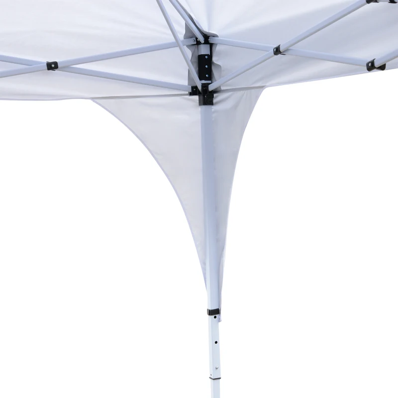 10' x 10' Easy Pop-Up Canopy Party Tent  Canopy Shelter with 2-tier Roof - White