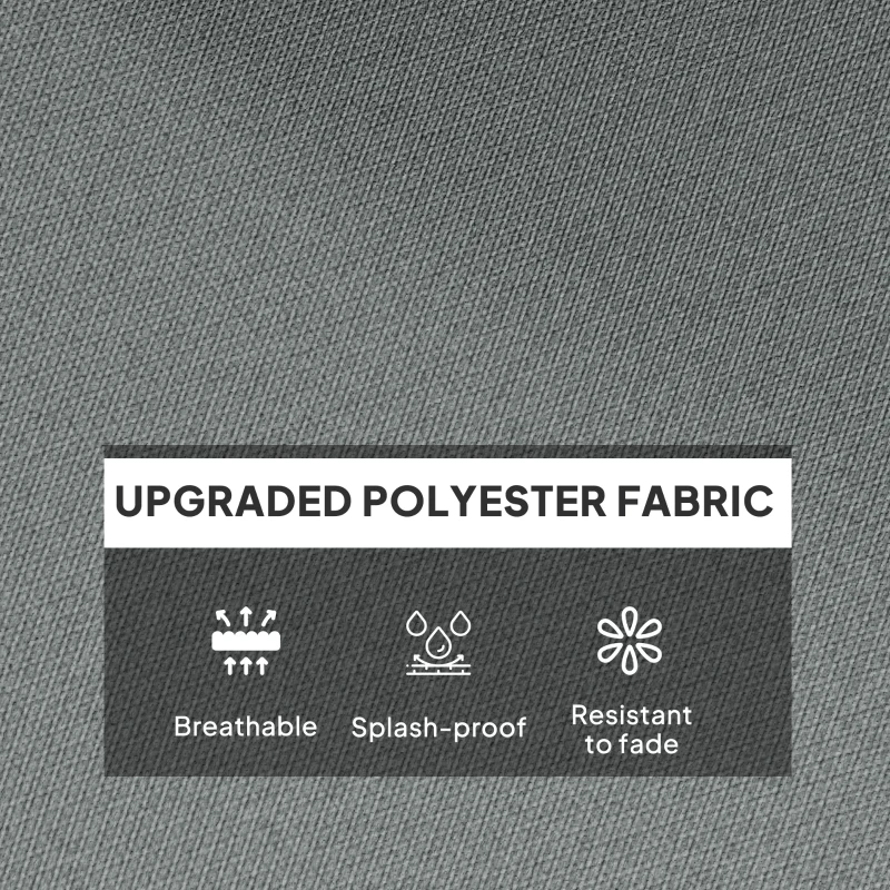 Outsunny 2 Seater 5" Thick Outdoor Seat Cushions with 7" Backrest, Loveseat Outdoor Furniture Cushions, Fade-Resistant Replacement Patio Cushions for Indoor Outdoor, Light Grey