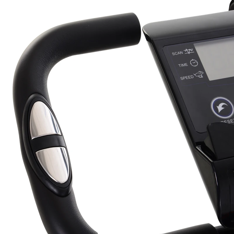 Soozier Exercise Bike Folding Upright Recumbent Stationary Cycling w/ Resistance Band