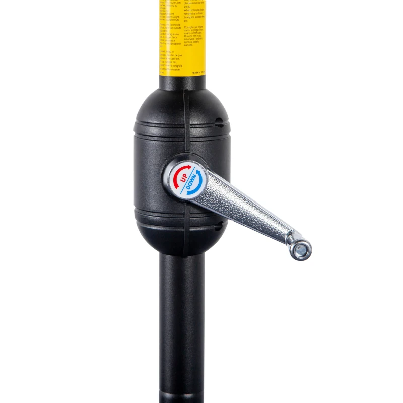 Outsunny 9ft Half Round Umbrella Outdoor Patio Garden Balcony Parasol Window Sun Shade w/ 5 Ribs Coffee