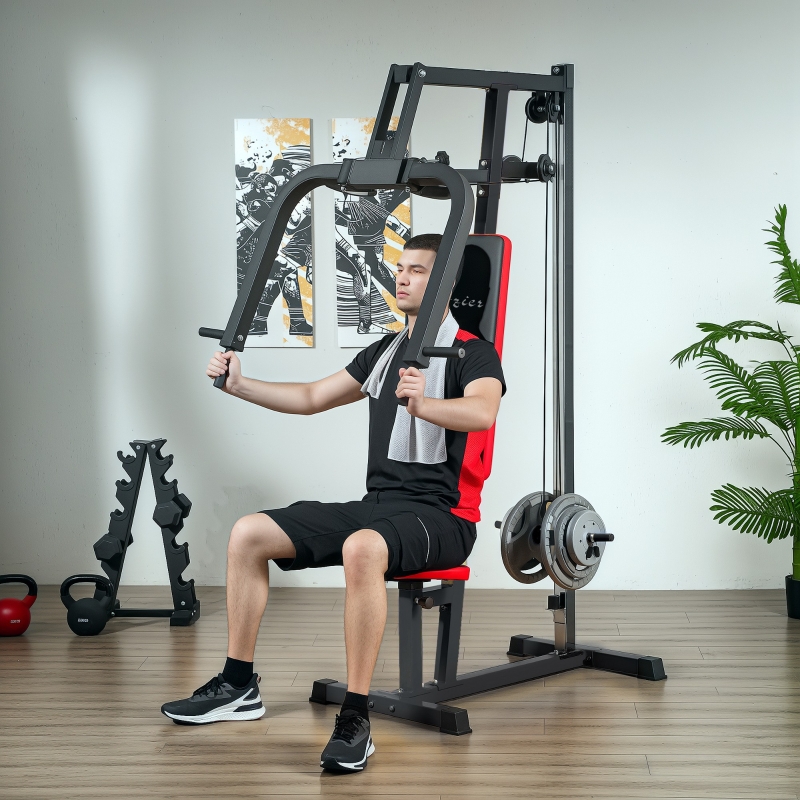 Soozier Chest Fly and Chest Press Machine for Back, Pectoral, Rear Deltoid and Shoulder Training, Black