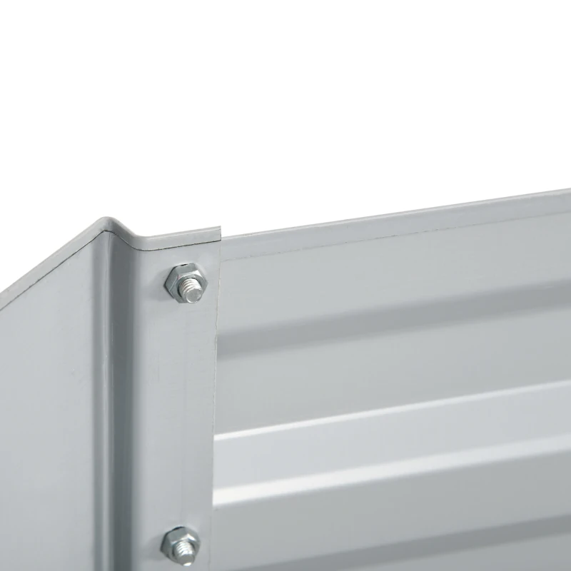 Outsunny Galvanized Raised Garden Bed, Steel Outdoor Planters with Reinforced Rods, 71" x 35" x 23", Light Grey